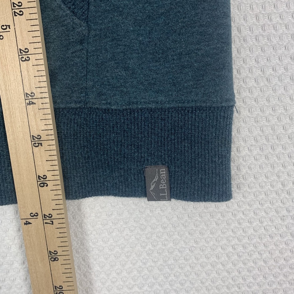L.L. Bean Comfort Camp Hoodie Womens M Teal Graphic Mountain Pullover 505617 - Picture 12 of 16